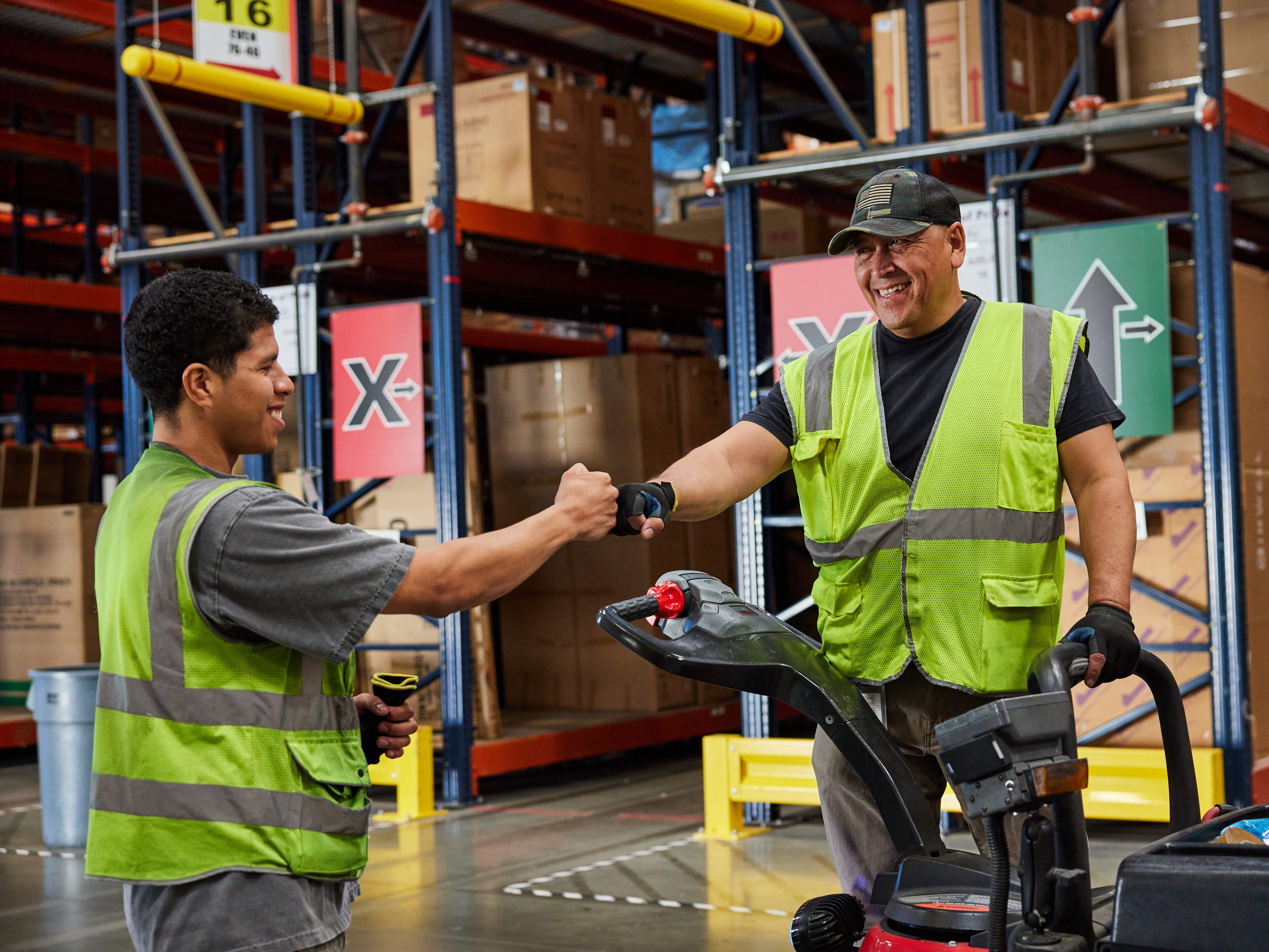 Wayfair team members at a fulfillment center