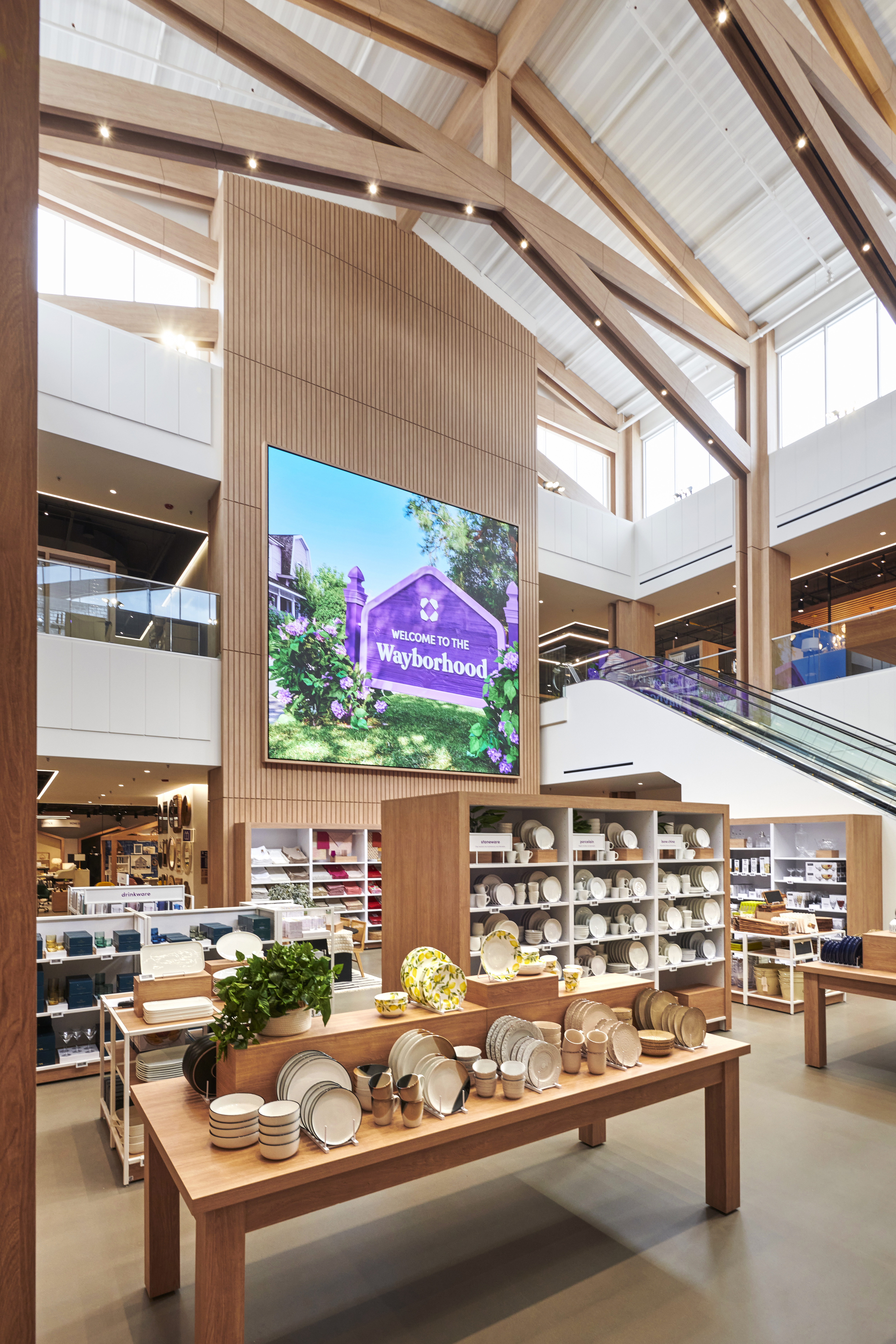 Interior of the Wayfair flagship store in Wilmette